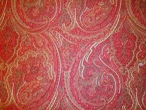 Kaufmann Ascot in Crimson (Red) Paisley Print Fabric  