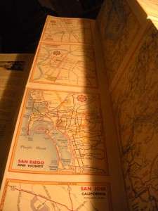 1950s SHELL GAS LOS ANGELES CALIFORNIA PACIFIC SW MAPS  