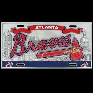  3D MLB License Plate   Atlanta Braves Automotive