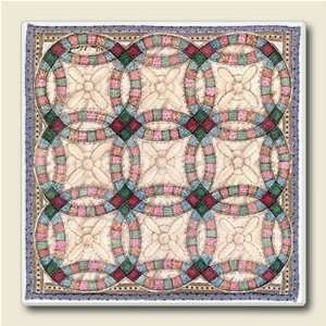    Absorbastone Coasters ~ Wedding Ring Quilt