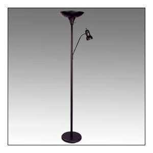  Torchiere and Reading Floor Lamp   Black