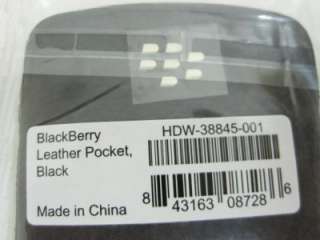 NIP OEM BLACKBERRY BOLD 9930 Touch 9900 Black Leather Pocket Case 