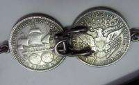 Vintage VICTORIAN silver LOVE TOKEN COIN BELT unusual  