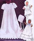   Christening Gown Dress Crochet Pattern Sizes Baby NB 12 mos Baptism
