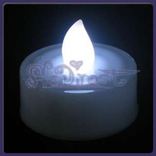 Lot 12 White LED Candles Tealight Wedding Party Favors  