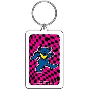   THE GRATEFUL DEAD PSYCHEDELIC BEAR BLUE LUCITE KEYCHAIN Toys & Games