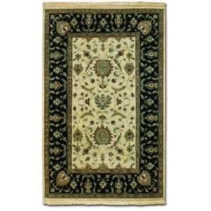   All Over Isfahan Antique Ivory / Black Oriental Rug Furniture & Decor