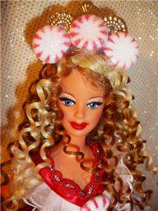   Peppermint ~barbie doll ooak holiday sweetheart candy ringlets  