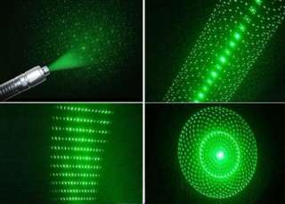   Military 6 in1 Green Beam Laser Pointer+4 Star Caps, Party Job  