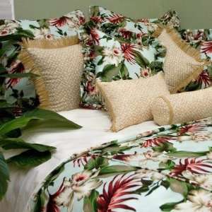  Hanalei Orchids Bedding Collection in Sea Green Orchids 