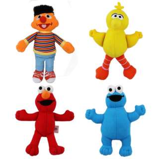 4x Sesame Street Big Bird ERNIE ELMO MONSTER Plush Toy  
