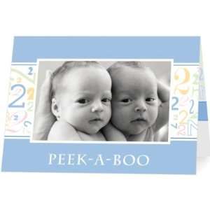    Twins Birth Announcements   Peek A Boo Duo Blue By Shd2 Baby