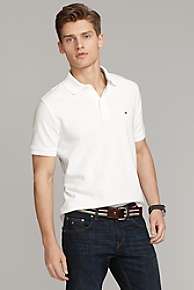 NEW $49 MENS TOMMY HILFIGER CLASSIC KNIT POLO SHIRT WHITE COLOR Large 
