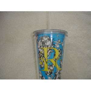   Insulated Tumbler with Straw & Lid   Monogram R