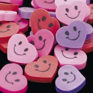  Mini Smile Heart Erasers   72 per unit Toys & Games