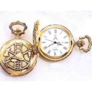  Two Tone Firemans Pocket Watch with Day of Month Office 