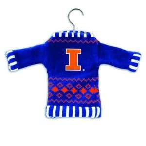  Illinois Knit Sweater Ornament (Set of 3) Sports 