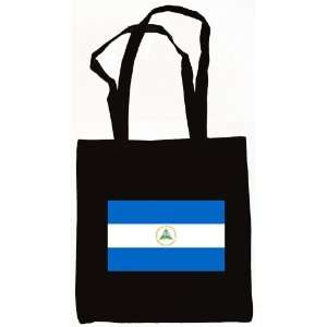  Nicaragua Nicaraguan Flag Tote Bag Black 
