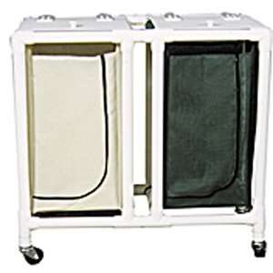 PVC Zip Front Double Hampers   Double Hamper   Large   With Mesh Bags