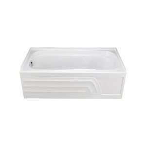   Hydro Massage Tub with Left Hand Drain White