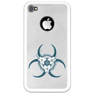  iPhone 4 Clear Case White Biohazard Symbol Everything 