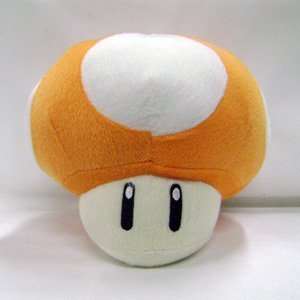  Mario Bro Small 8 inch Orange Mushroom Plush Toys 