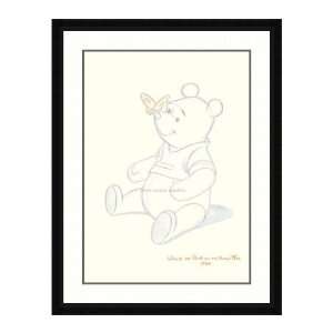  Disney Framed Art Pooh Bear Makes a Friend Children
