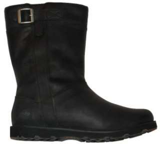 MENS $220 UGG BLACK LEATHER BUCKLE MOTORCYCLE TOP BOOTS 13  