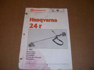 b1326) Husqvarna Brush Cutter Parts List Model 24R  