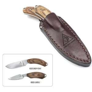  Lone Wolf Mountainside Drop point and Caper Hunting Knife 