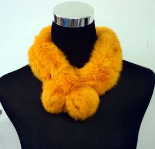 Stylish 100% Angora Rabbit Fur Neck Collar Scarf Wrap  