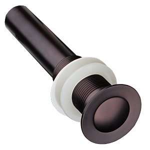   Rubbed Bronze 1 1/2 Without Overflow Brass Vessel Sink Pop up Drain