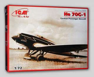 HEINKEL HE 70G 1 Passenger Plane 1/72 ICM Kit #72233  