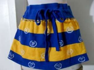 New Victorias Secret Yellow & Blue Drawstring Mini Skirt *Medium *