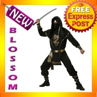 C364 Mens Ninja Warrior Elite Collection Halloween Fancy Dress Costume 