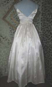   Romantic Gunne Sax Ivory Wedding Dress, Ribbon Fantasy Long Formal, 5
