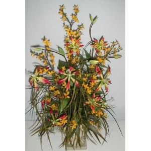  30 Gloriosa Lily and Forsythia Arrangement