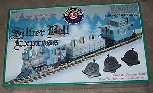 Lionel new 8 81024 Silver Bell Express Train set  