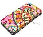 New Pink Indian Flower hard leather case PU back cover for iphone 4G 