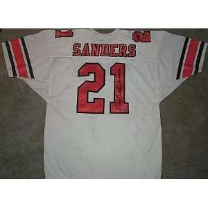  Autographed Barry Sanders Jersey   Oklahoma State White 