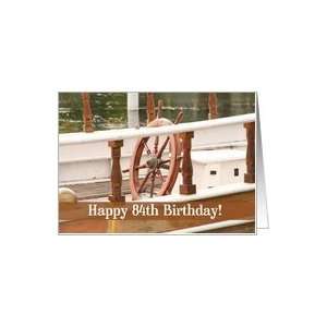  Ships Wheel Happy 84th Birthday Card Card Toys & Games