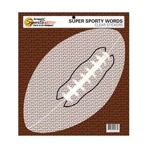  Scrappin Sports Super Sporty Words Clear Sticker 8.5X9.5 