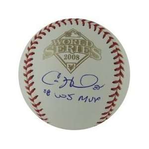  Cole Hamels Autographed/Hand Signed 2008 World Series 