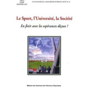  Le sport, luniversitÃ©, la sociÃ©tÃ© (French 