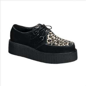   CRE400/BS/FUR Mens Creeper 400 Loafer in Black Suede / Cheetah Baby