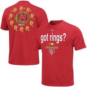   . Louis Cardinals 2011 World Series Champions Got Rings T Shirt   Red