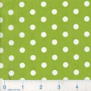  58 Wide Polka Dots Lime/White Fabric By The Yard Arts 