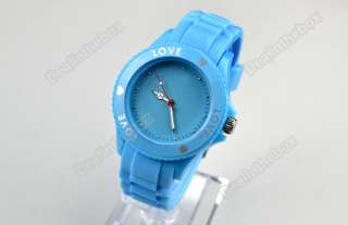 Fashion Silicone Quartz Heart Love Jelly Watch Five Colors available 