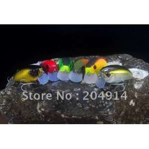 hot 10pcs/15g/65mm/0.1m/mixed colors vmc hooks fishing lure plastic 