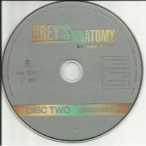    Greys Anatomy Season 4 Disc 2 Replacement Disc Movies & TV